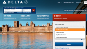 Delta Airlines Online Check-in